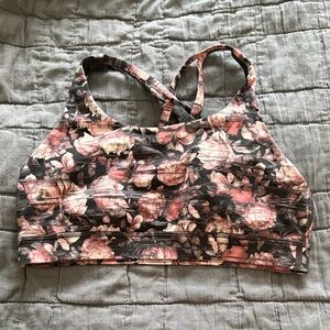 Lululemon rose Print Sports Bra size 8